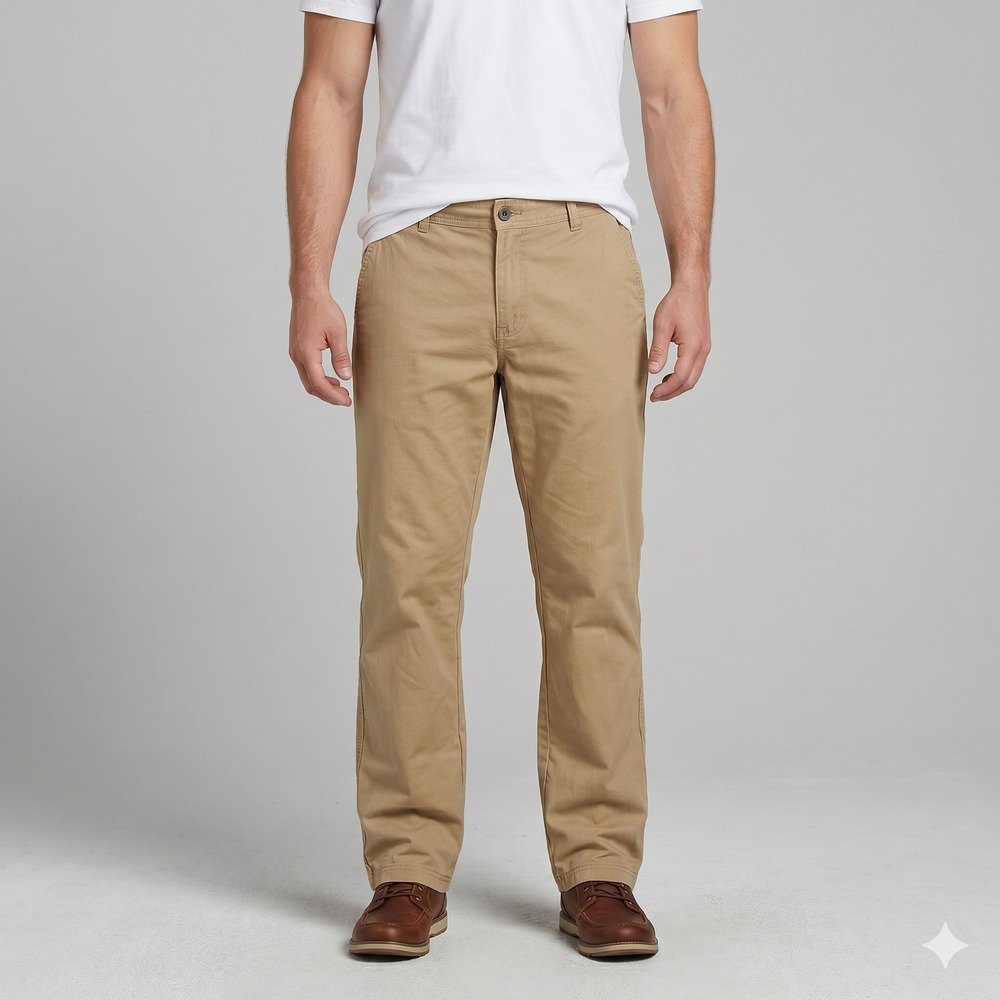 Columbia Mens 40x32‎ Flannel Lined Chino Pants Tan Brown Cotton Outdoor EUC